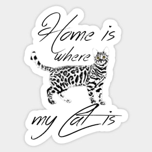 Home is where my cat is Sticker